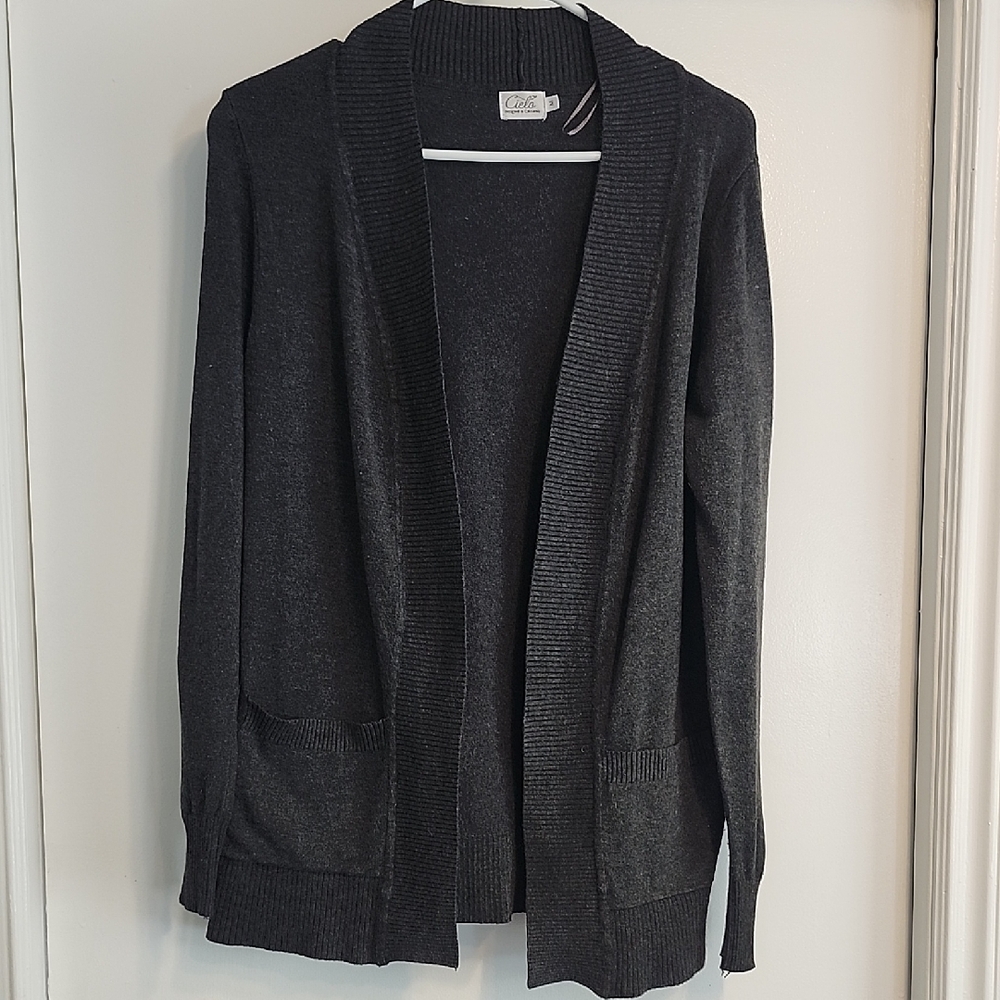 Cielo Women's Gray Cardigan Sweater